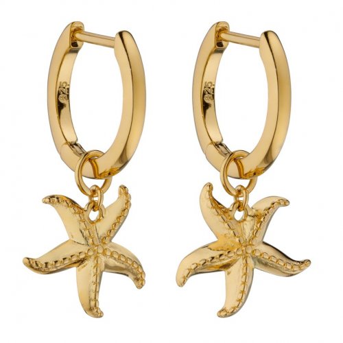Gecko - Yellow Gold Plated Earrings E5923