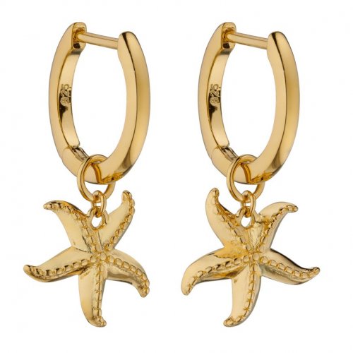 Gecko - Yellow Gold Plated Earrings E5923