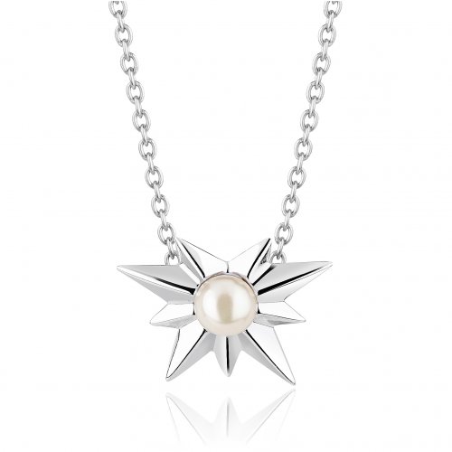 Claudia Bradby - Sunburst Star, Pearl Set, Sterling Silver - Pendant CBNL0270