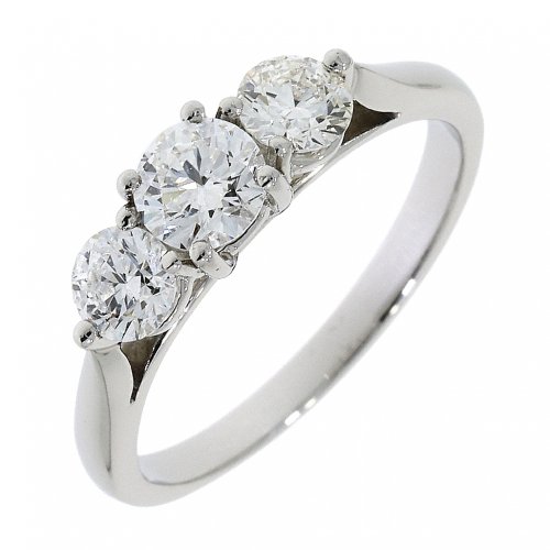 Guest and Philips - D Set, Platinum - 3 Stone Ring 0.50ct VS2 G/H 2x0.45ct  12751F8