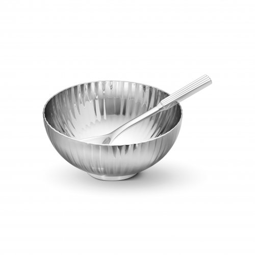 Georg Jensen - Bernadotte, Stainless Steel Salt Cellar & Spoon 10015894