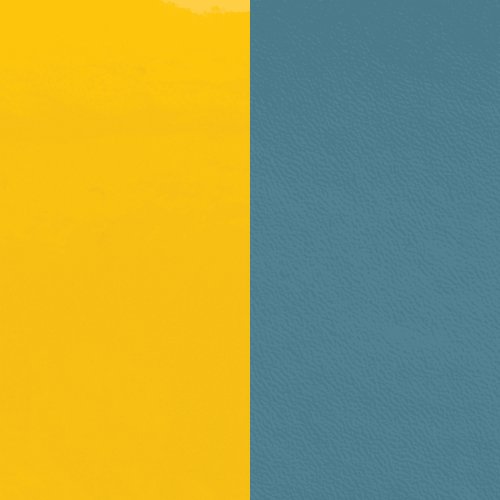 Les Georgettes Paris - Leather - Yellow/Basalt Blue Band, Size 14mm 702145899C3000 702145899C3000