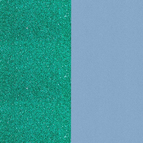 Les Georgettes Paris - Leather - Turquoise Glitter/Sky Blue Band, Size 25mm 702755199EU000