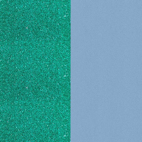 Les Georgettes Paris - Leather - Turquoise Glitter/Sky Blue Band, Size 25mm 702755199EU000