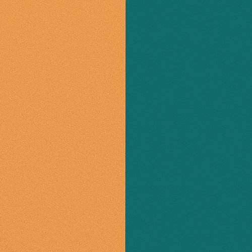 Les Georgettes Paris - Leather - Bergamot Orange/Teal Blue Band, Size 14mm 702145899EI000