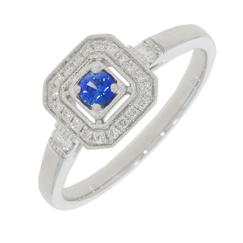 Guest and Philips - Sapphire Set, White Gold - 9ct Cel Sapp 1st D 15pt 22st Ring 09RIDG87445