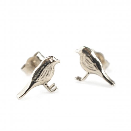 Alex Monroe - Little Robin, Sterling Silver Stud Earrings TGE9-S