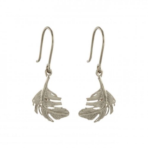 Alex Monroe - Little Feather, Sterling Silver Hook Earrings TFE2-S