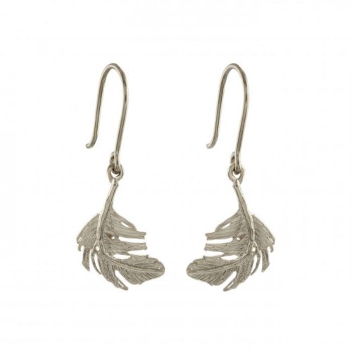 Alex Monroe - Little Feather, Sterling Silver Hook Earrings TFE2-S