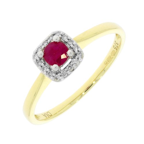 Guest and Philips - D 6pt 16st Ruby Set, Yellow Gold - White Gold - 9ct Ring 09RIDG86089