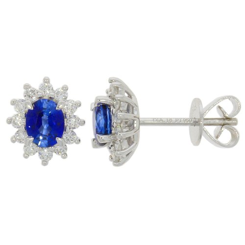 Guest and Philips - Sapphire Set, Platinum - D 33pt 24st Cel Sapp Stud Earrings PLEASG86439