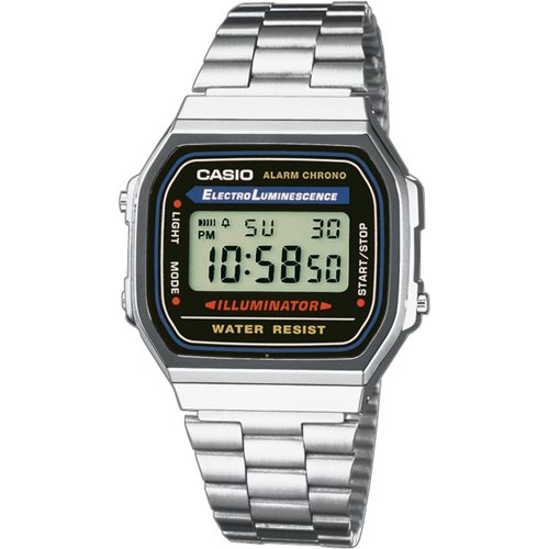 Casio - Stainless Steel Vintage Retro Digital Watch A168WA-1YES