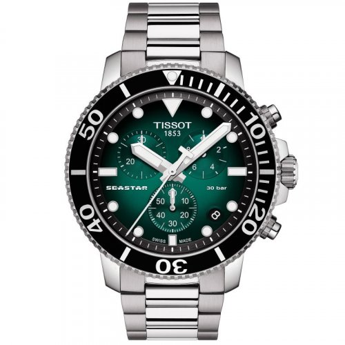 Tissot - Seastar, Stainless Steel - Chrono Watch, Size 45.5mm T1204171109101