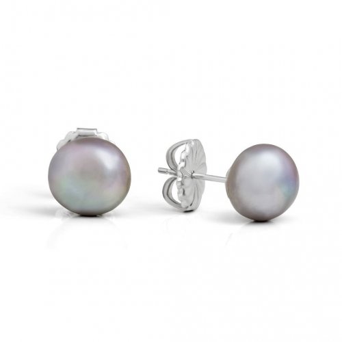 Claudia Bradby - Audrey, Silver Pearl Set, Sterling Silver Stud Earrings