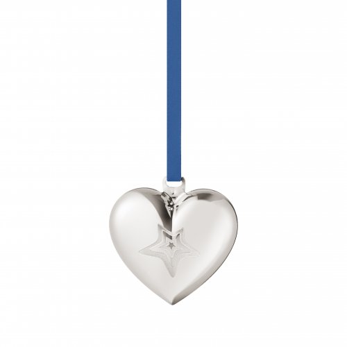 Georg Jensen - Heart, Palladium Plated - Holiday Ornament, Size H: 54 mm / W: 50 mm / D: 51 mm 10019964