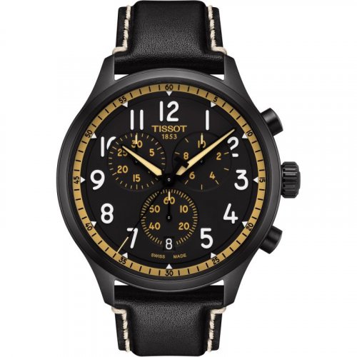 Tissot - Chrono XL Vintage, Stainless Steel - Leather - Quartz Watch, Size 45mm T1166173605202