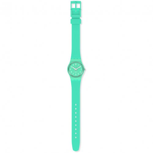 Swatch - Back to Mint Leave, Plastic/Silicone - Quartz Watch, Size 31.40mm LL115C