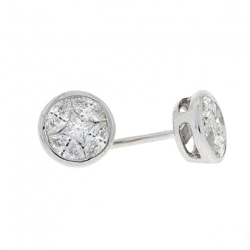 Guest and Philips - D 0.31ct Set, White Gold - 18ct Earrings G163