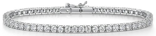 Jools - Cubic Zirconia Set, Sterling Silver - Tennis Bracelet HBB1001