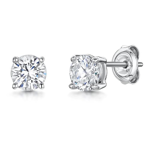 Jools - Cubic Zirconia Set, Sterling Silver - stud earrings hbe7rd