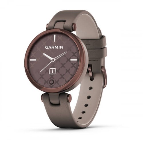 Garmin - Lily Classic, Leather - Smartwatch, Size 34.5mm 010-02384-B0