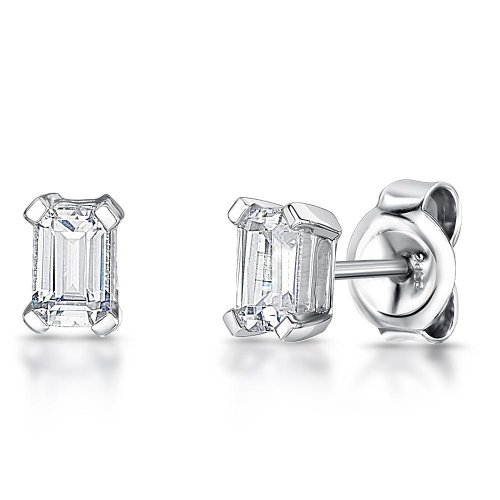 Jools - Cubic Zirconia Set, Sterling Silver Stud Earrings