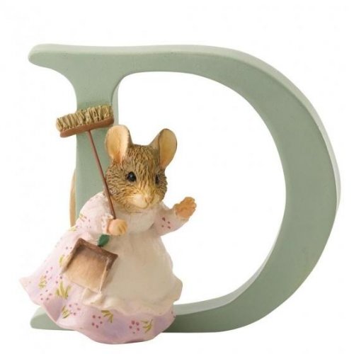 Enesco - Hunca Munca Sweeping, Alphabet, Initial D Figurine