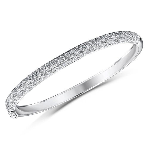 Jools - Cubic Zirconia Set, Silver Bangle