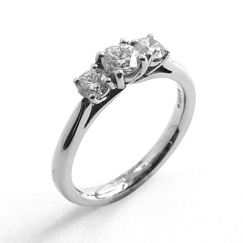 Three Stone Diamond Ring in Platinum