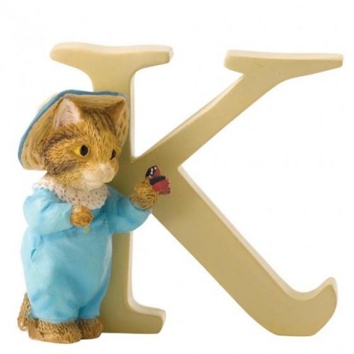 Enesco - Tom Kitten, Alphabet, Initial K Figurine