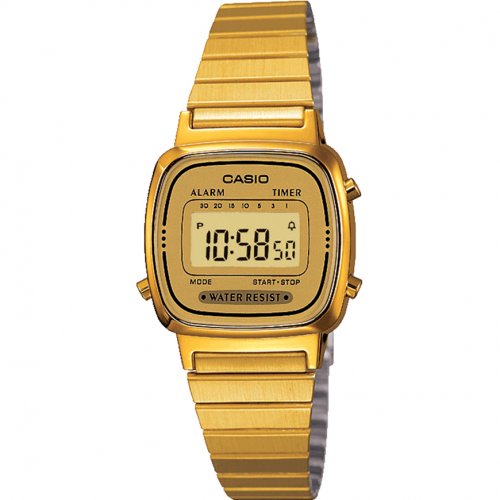 Casio - Vintage , Stainless Steel Digital Watch LA670WEGA-9EF