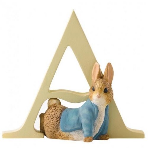 Enesco - Peter Rabbit, Alphabet, Initial A Figurine