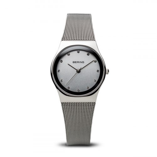 Bering - Classic Ladies, Swarovski Crystal Set, Stainless Steel Mesh Strap Watch 12927-000