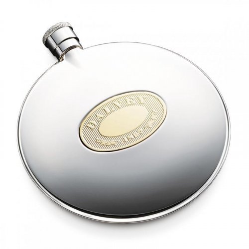 Dalvey - Stainless Steel Gold Detail Classic Flask