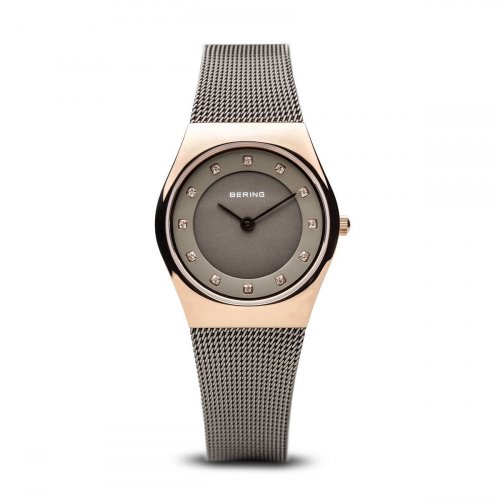 Bering - Ladies Classic, Rose Gold Plated Milanese Watch - 11927-369