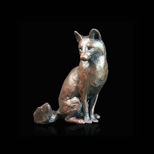 Richard Cooper - Bronze Fox Sitting Ornament, Size 5cm