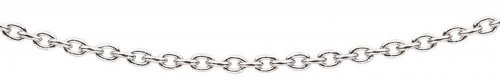 Kit Heath - Signature Script, Rhodium Plated - Light Cable Chain, Size 16