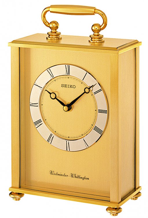 Seiko - Mantle, Brass Dual Chimes Quartz Clock QHJ201G | Guest and Philips