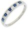 Guest and Philips - Sapphire Set, White Gold - 9ct D 10pt 4st Sapp 5st HET Ring, Size N.5 09RIDG85555