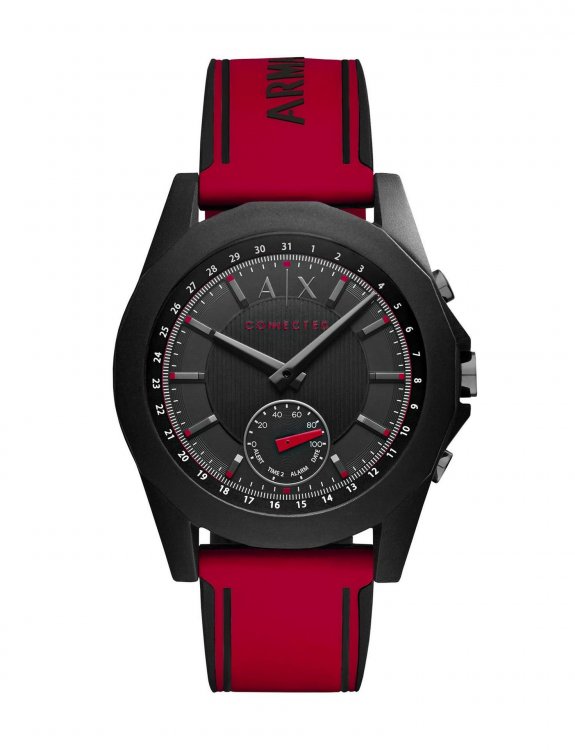red armani exchange watch