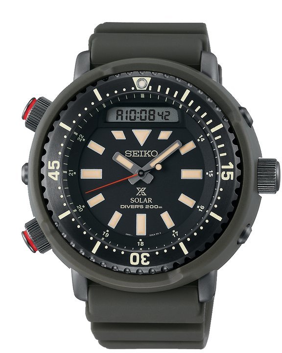 Seiko - Prospex, Plastic/Silicone Solar Divers Watch - SNJ031P1 | Guest and  Philips