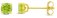 Guest and Philips - Peridot Set, Yellow Gold - 9ct Per 2st Rnd 4 Claw Stud Earring, Size 5mm 09EASH83885