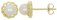 Guest and Philips - Pearl Set, Yellow Gold - 9ct 2st FWCP Rosette Stud Earrings, Size 5-5.5mm  09EASP87031
