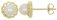 Guest and Philips - Pearl Set, Yellow Gold - 9ct 2st FWCP Rosette Stud Earrings, Size 5-5.5mm  09EASP87031