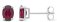 Guest and Philips - Garnet Set, White Gold - 9ct Rhod G 2st Earrings 09EASH83863