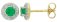 Guest and Philips - 9ct 0.14pts Diamond, Emerald Set, Yellow Gold - White Gold - Stud Earrings 09EASG85983