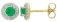 Guest and Philips - 9ct 0.14pts Diamond, Emerald Set, Yellow Gold - White Gold - Stud Earrings 09EASG85983