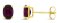 Guest and Philips - Garnet Set, Yellow Gold - 9ct 2st Rhod Gar Oval 7x5 4 Claw Stud Earrings 09EASH83871