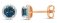 Guest and Philips - Topaz Set, Rose Gold - White Gold - 9ct D 3pt 8st BT 2st London Rnd OPM Stud Earrings 09EASG85679