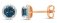 Guest and Philips - Topaz Set, Rose Gold - White Gold - 9ct D 3pt 8st BT 2st London Rnd OPM Stud Earrings 09EASG85679